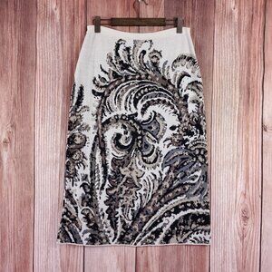 Peruvian Connection Womens Large Alameda Midi Skirt Knitted 100% Pima Cotton